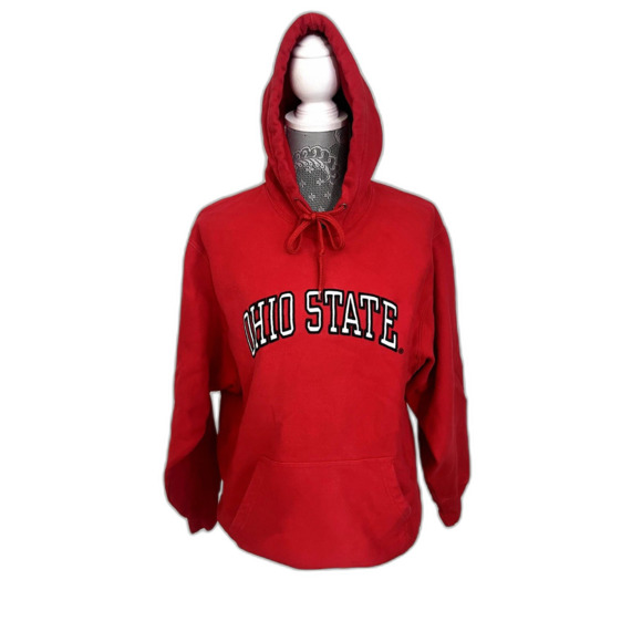 Ohio State Men's Steve & Barry's Vintage Hoodie Pullover Sweatshirt Red Small - Picture 1 of 4